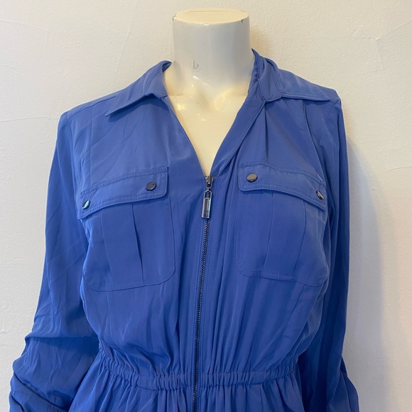 Alfani Zipper Up Blue Dress - Picture 2 of 6